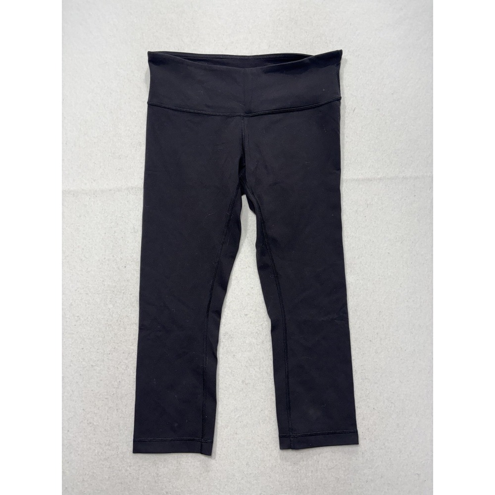 Lululemon Womens Black 21 Inseam Capri Yoga Leggings Size 8 Activewear Pants
